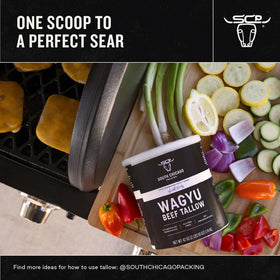 SCP Wagyu Tallow naturally balanced fats support diverse cooking needs.