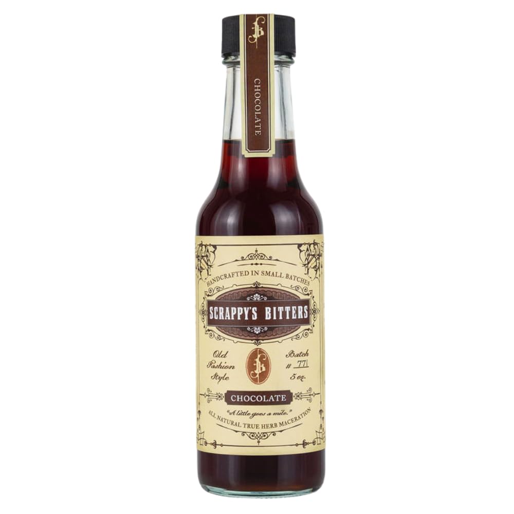 Scrappy's Chocolate Bitters cacao nibs create a rich chocolate aroma in cocktails.