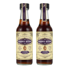 Scrappy's Lavender Bitters bottle pour for cocktails.
