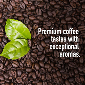 Screen 18 Kenya AA beans steaming cup evokes aroma.
