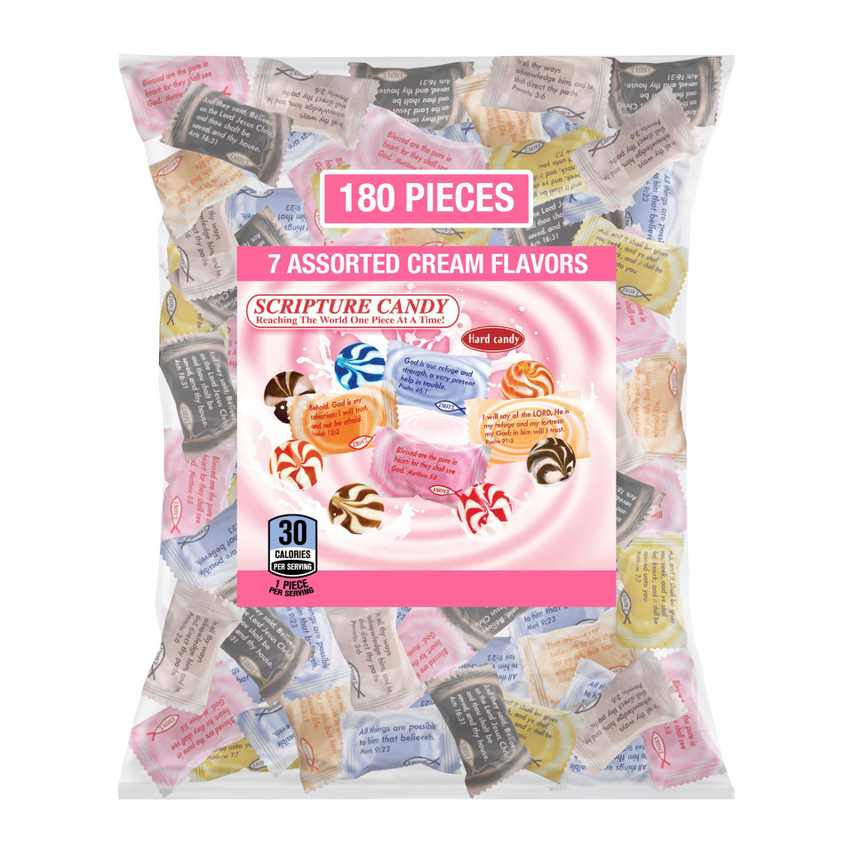 Scripture Candy assorted cream flavors for easy sharing at gatherings