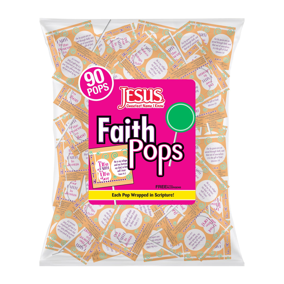 Scripture Candy Faith Pops jumbo bag packaging for bulk gifting
