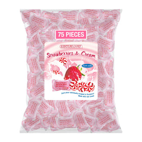 Scripture Candy strawberries and cream hard candy bag, ideal party favorite for celebrations.