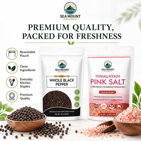 Sea Mount Naturals coarse pink salt crystals for grinder refills
