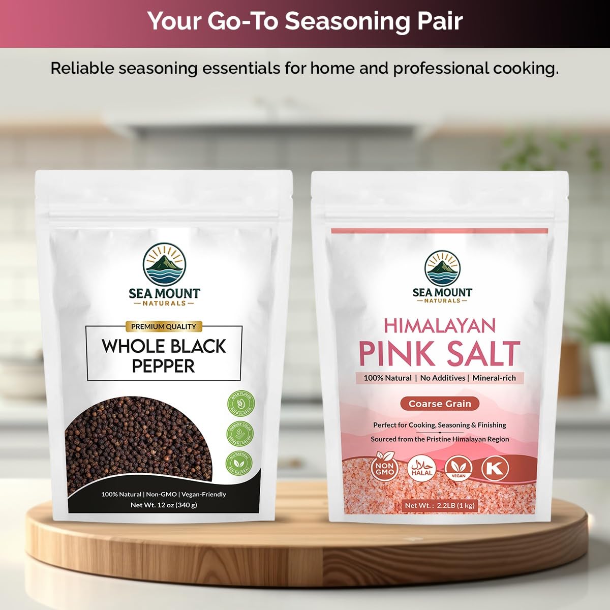 Sea Mount Naturals grinder-ready refill pack for fast, mess-free seasoning