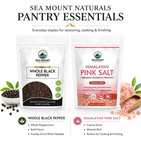 Sea Mount Naturals Himalayan pink salt coarse crystals for finishing flavor