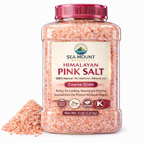 Sea Mount Naturals Himalayan Pink Salt coarse grain 5 lb pack boosts everyday flavor
