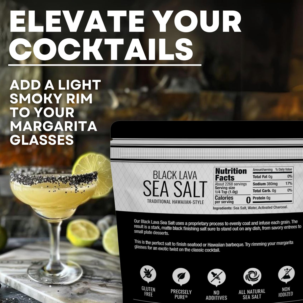 Sea Salt Superstore Black Lava Charcoal finishing sprinkle elevates seafood sauces with subtle smoke.