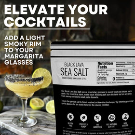 Black Lava Charcoal salt on grilled vegetables for color and depth