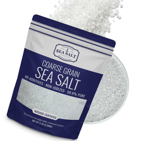 Sea Salt Superstore coarse salt bag with crystals for even seasoning