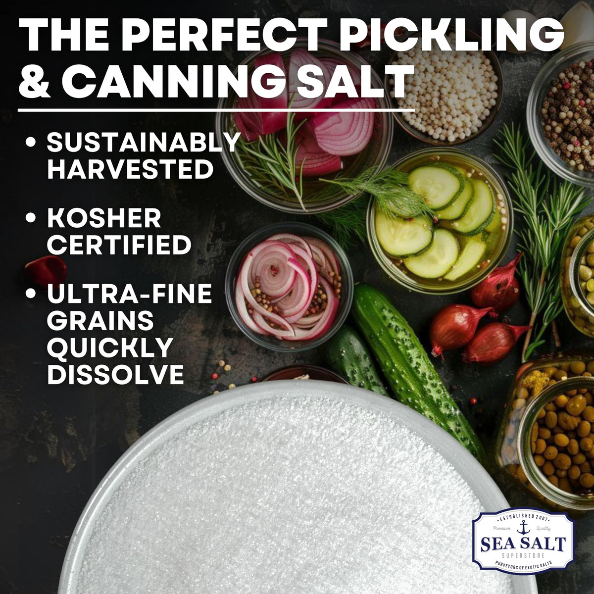 Sea Salt Superstore granular salt close-up ideal for brining