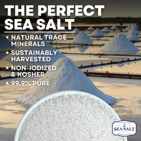 Sea Salt Superstore grinder refill pouring coarse salt for everyday seasoning
