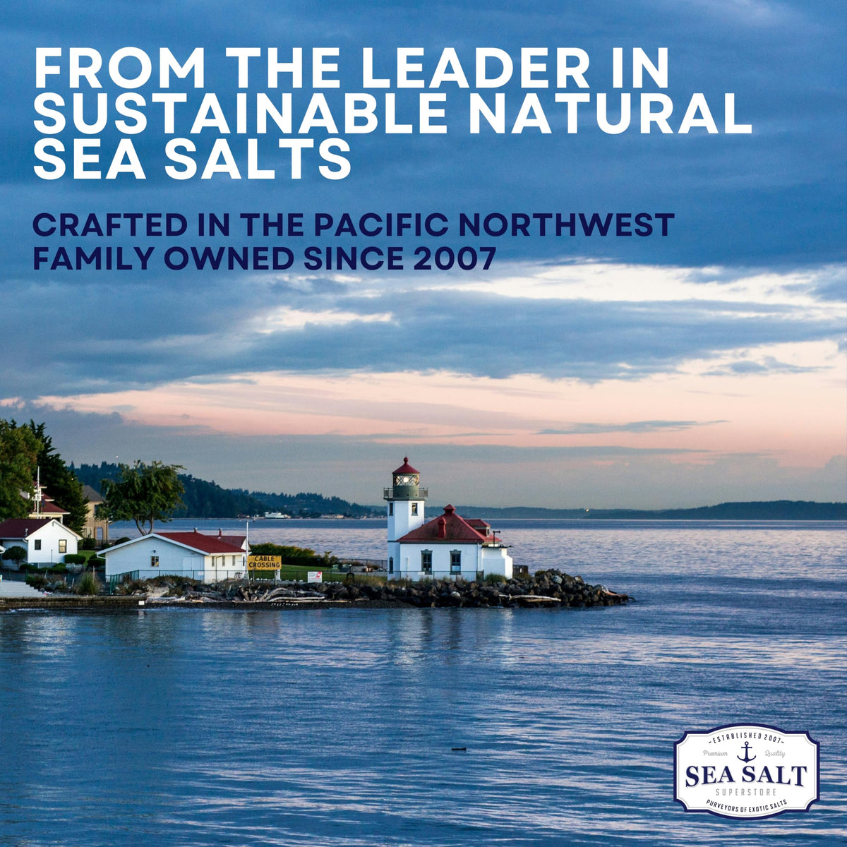 Sea Salt Superstore packaging closeup highlighting particle purity and product clarity.