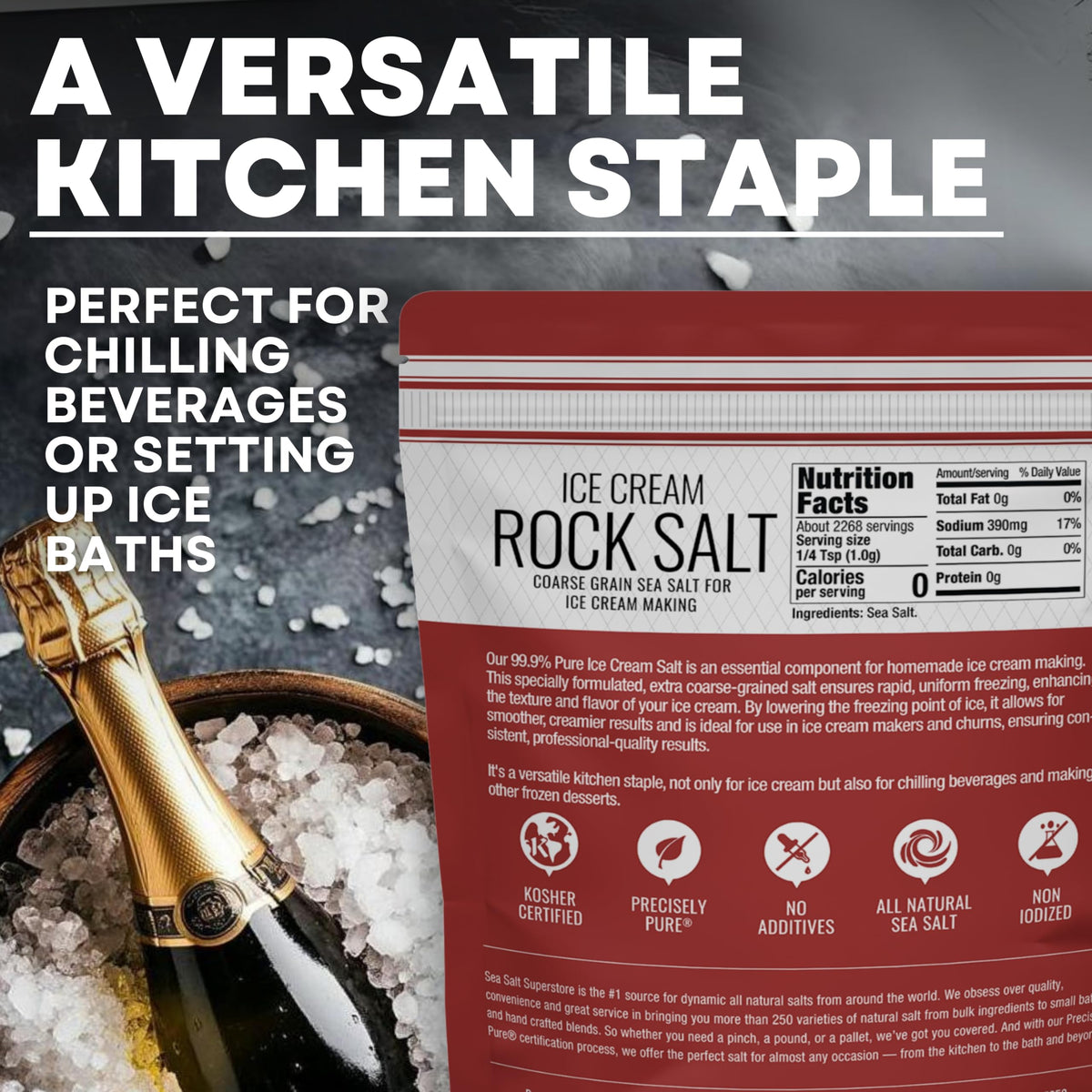 Sea Salt Superstore ice-cream-maker use demonstrates versatile freezing for various recipes.