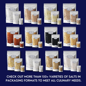 Sea Salt Superstore bottle with pour spout shown for easy kitchen use.