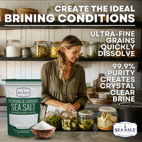 Sea Salt Superstore kosher salt in shaker for easy brining and prep
