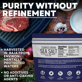 Sea Salt Superstore Baja mineral-rich salt crystals, showcasing unrefined texture