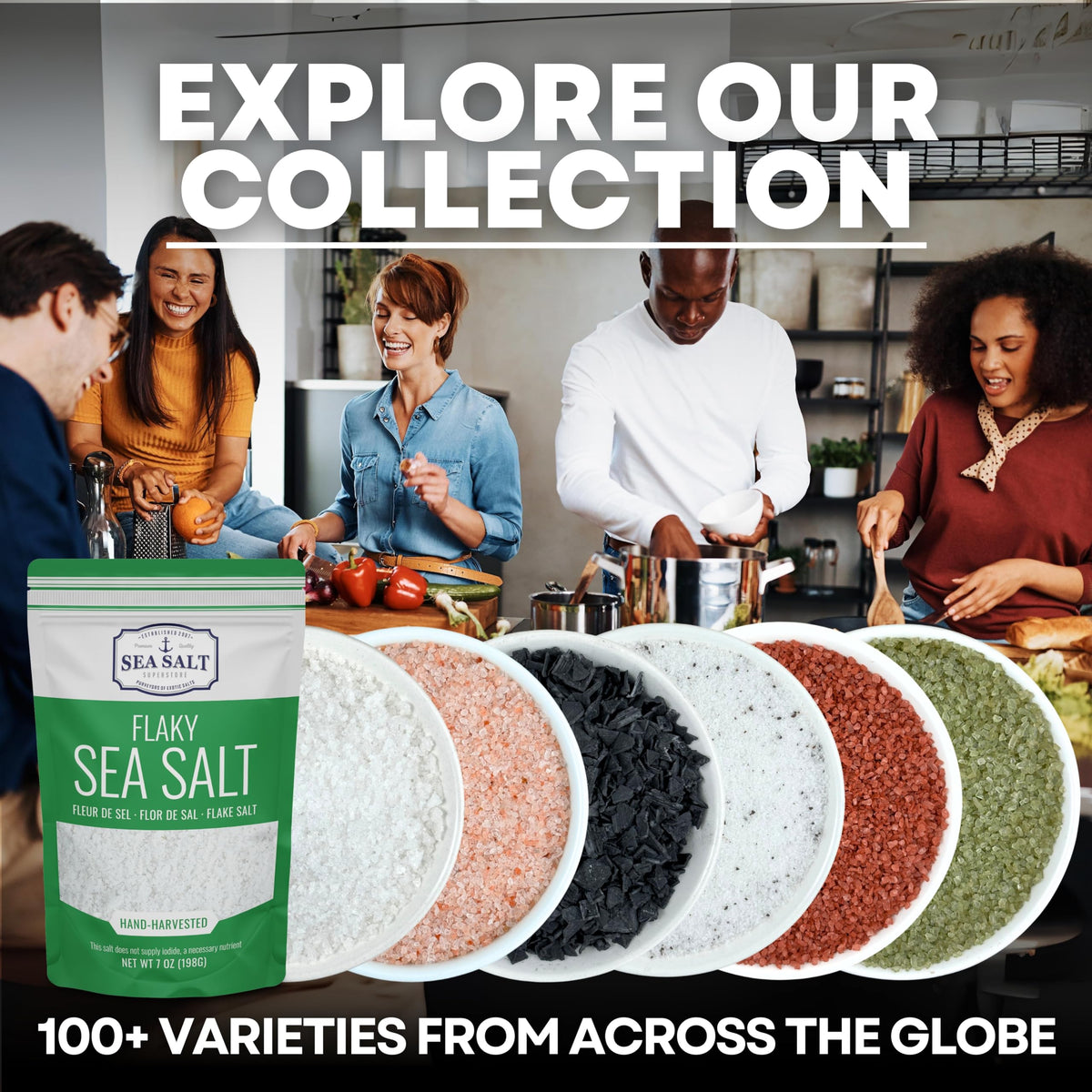 Sea Salt Superstore natural salt bottle showing no additives and purity.