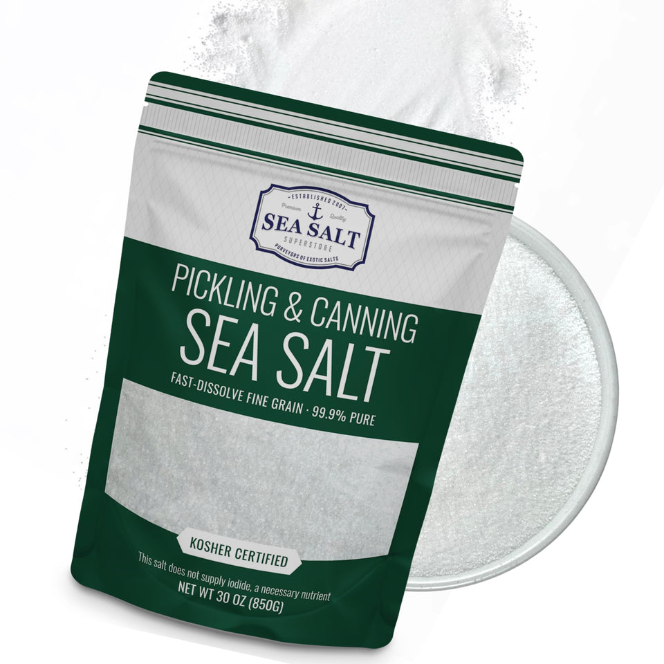 Sea Salt Superstore pickling salt packaging front non-iodized and kosher