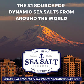 Sea Salt Superstore truffle salt sprinkled on popcorn for gourmet crunch.