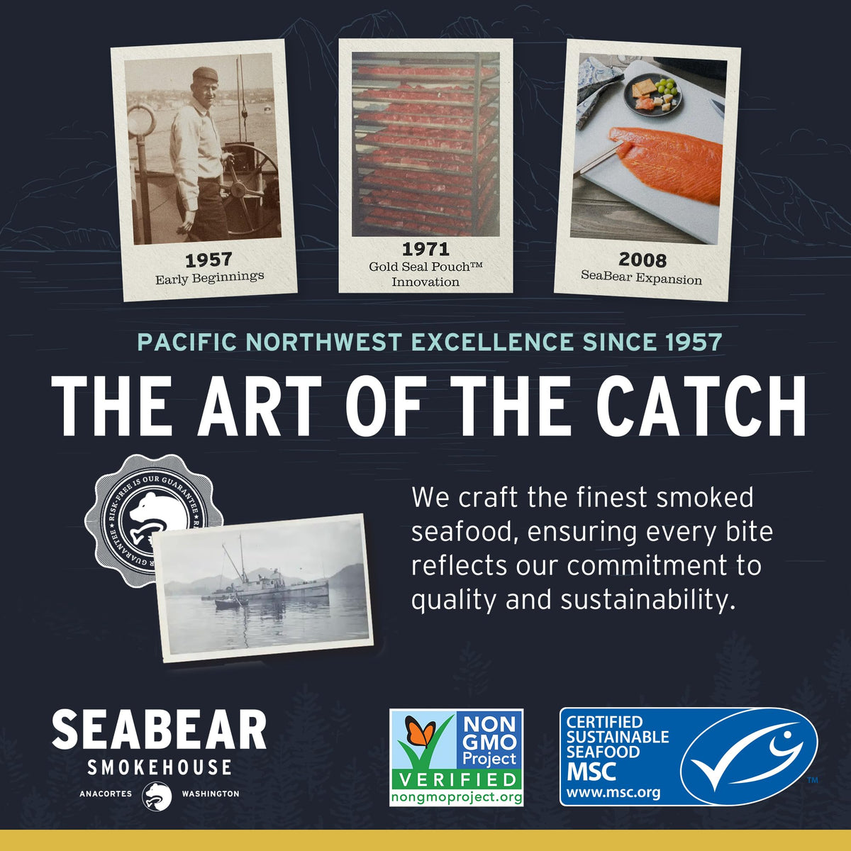 SeaBear Gift-ready packaging makes a thoughtful gourmet gift for seafood lovers