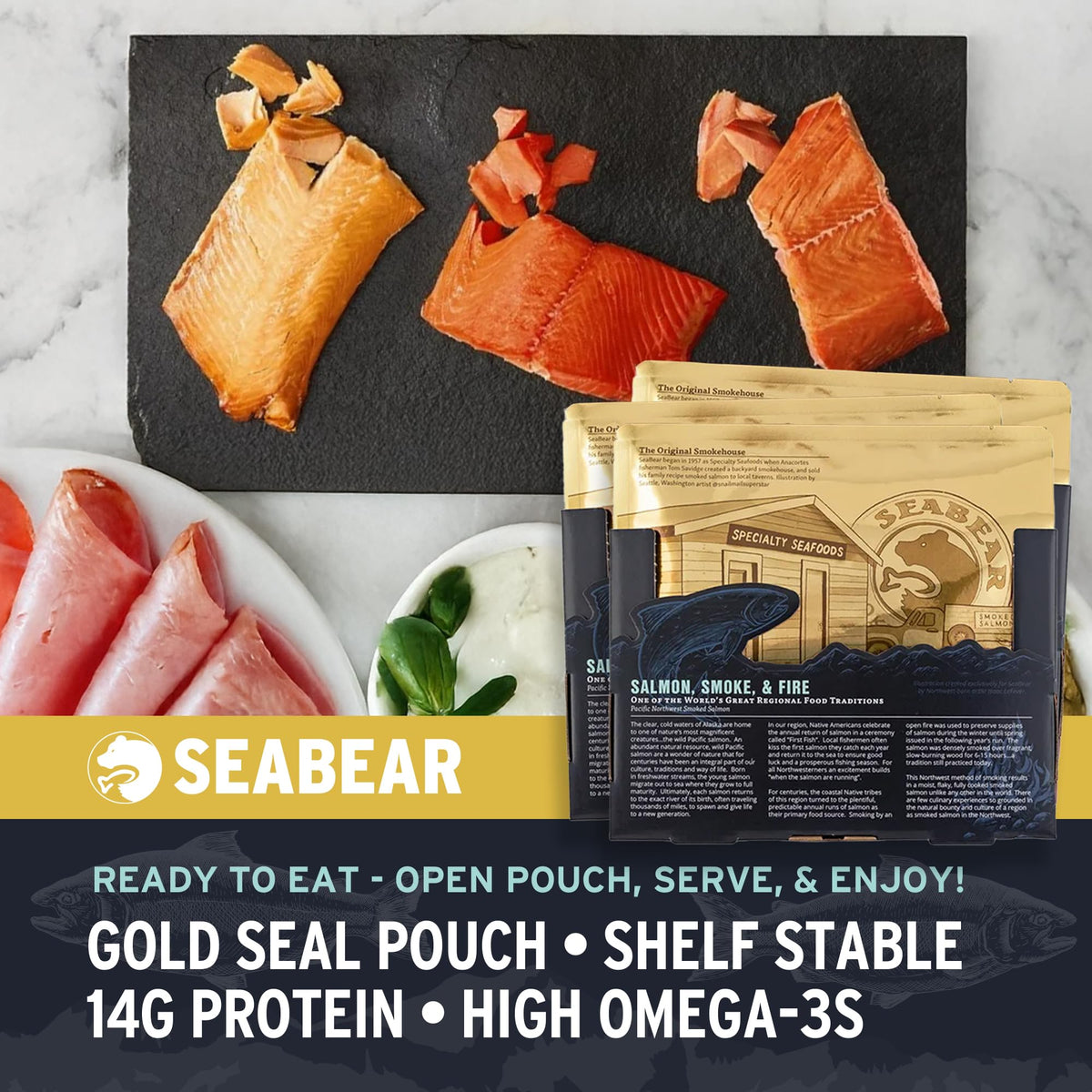 SeaBear Wild Coho 6oz fillet offers flaky texture for quick, restaurant-worthy plates