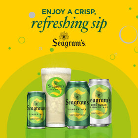 Seagram's Ginger Ale served at a dinner party setting.
