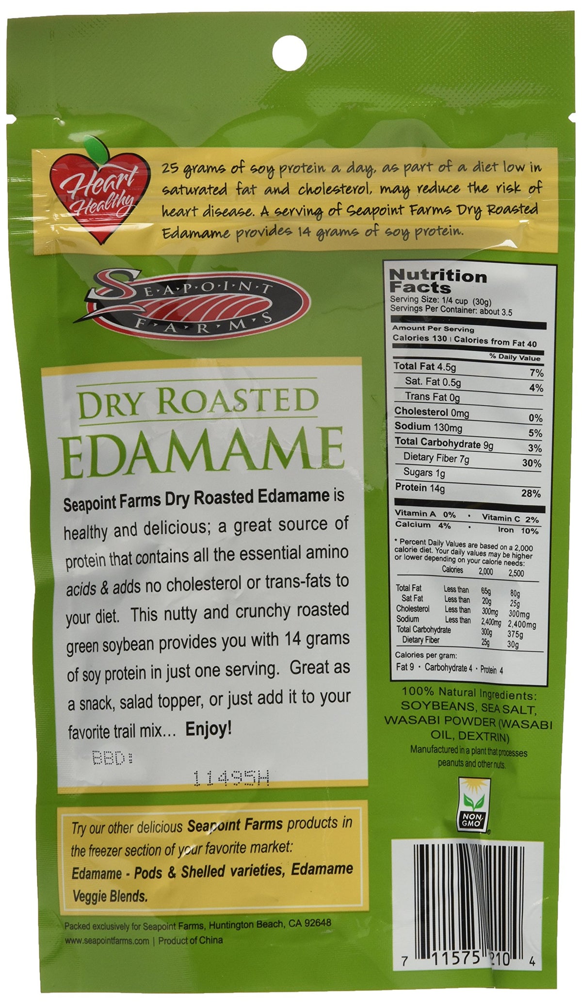 Seapoint Farms edamame wasabi pack – ideal for sharing on the go.