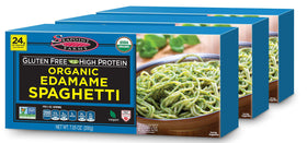 Seapoint Farms edamame spaghetti pack, high-protein gluten-free pasta for quick meals.