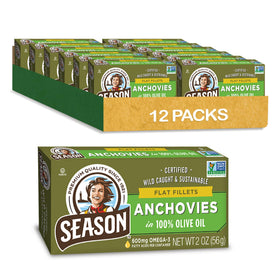 Season anchovies in olive oil flat fillets offer bold flavor for versatile pantry meals