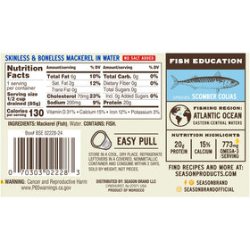 SEASON mackerel wild-caught fillets highlighting sustainable protein for meals.