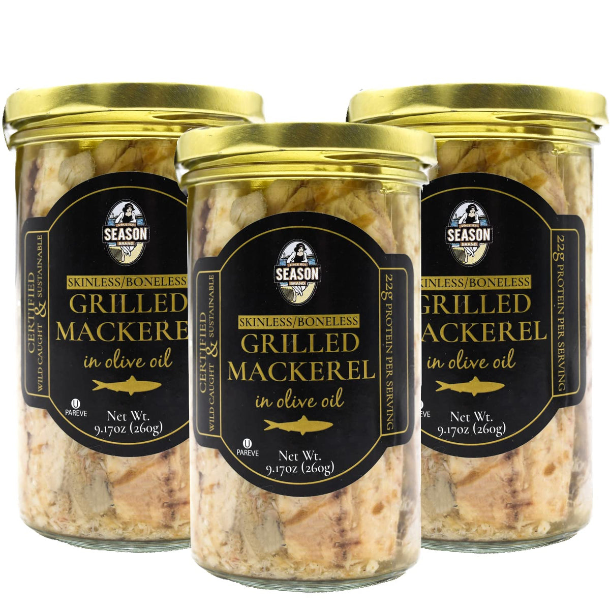Season mackerel wild-caught label, trusted sustainability for conscious shoppers.
