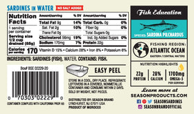 SEASON sardines served on plate—protein-packed snack or meal addition.