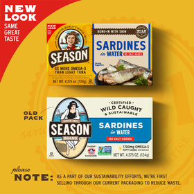 SEASON sardines wild-caught label—sustainable sourcing for responsible choices.