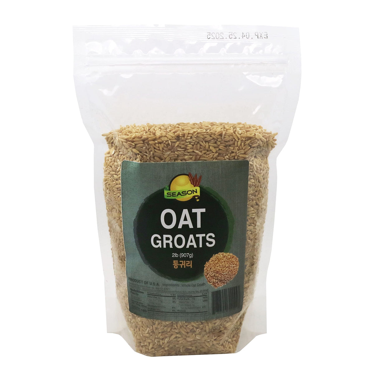 Season1 oat groats in a bowl for a fiber-rich breakfast.