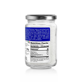 Seasonello iodized fine sea salt jar highlights quick-dissolve texture for sauces.