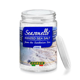 Seasonello Sardegna salt packaging on kitchen counter