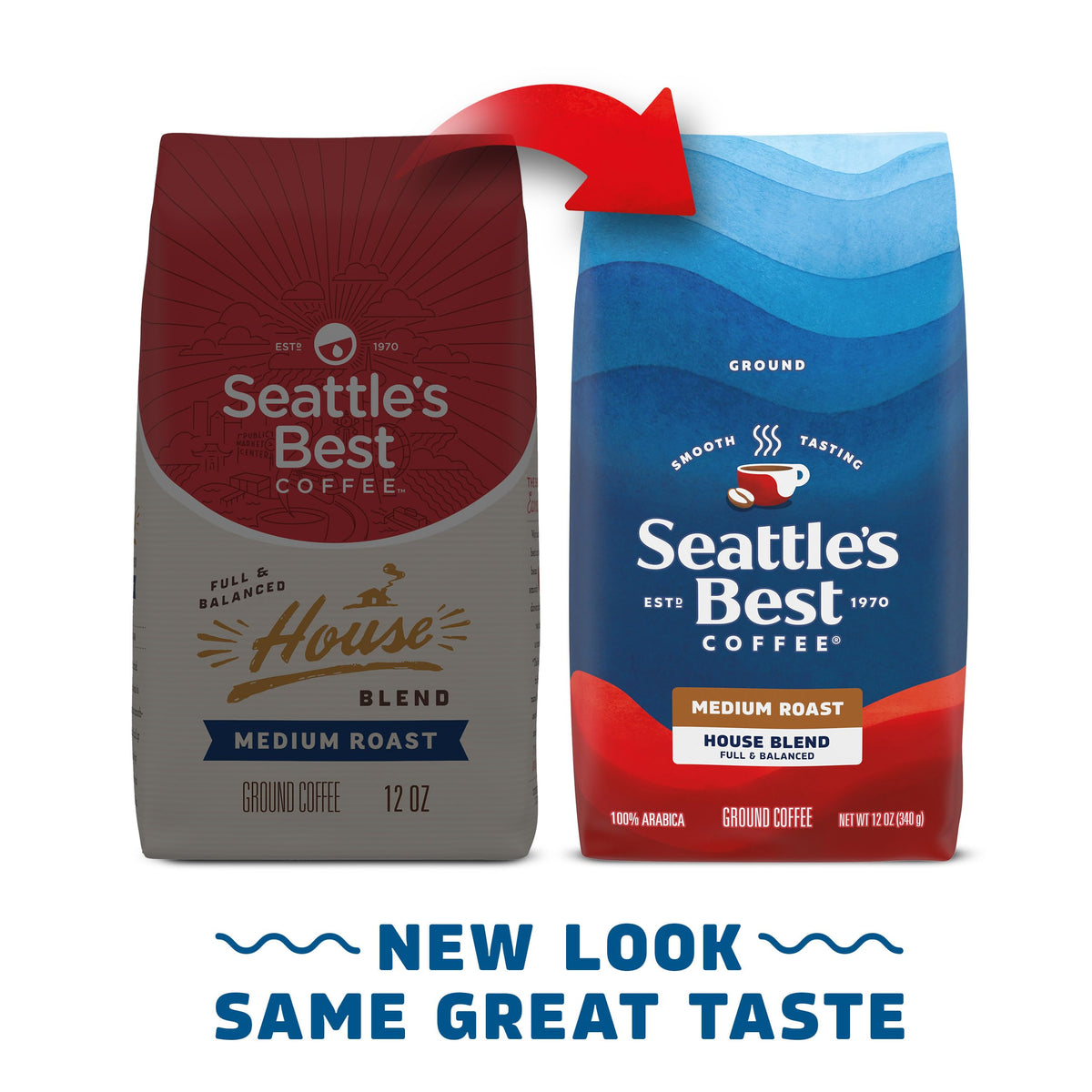 Seattle's Best Coffee 100% Arabica beans highlight balanced flavor