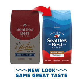 Seattle's Best Coffee 100% Arabica beans highlight balanced flavor