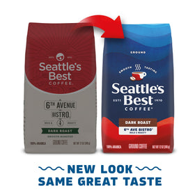 Seattle's Best Coffee 6th Ave Bistro brewed coffee cup ready for a smooth morning.