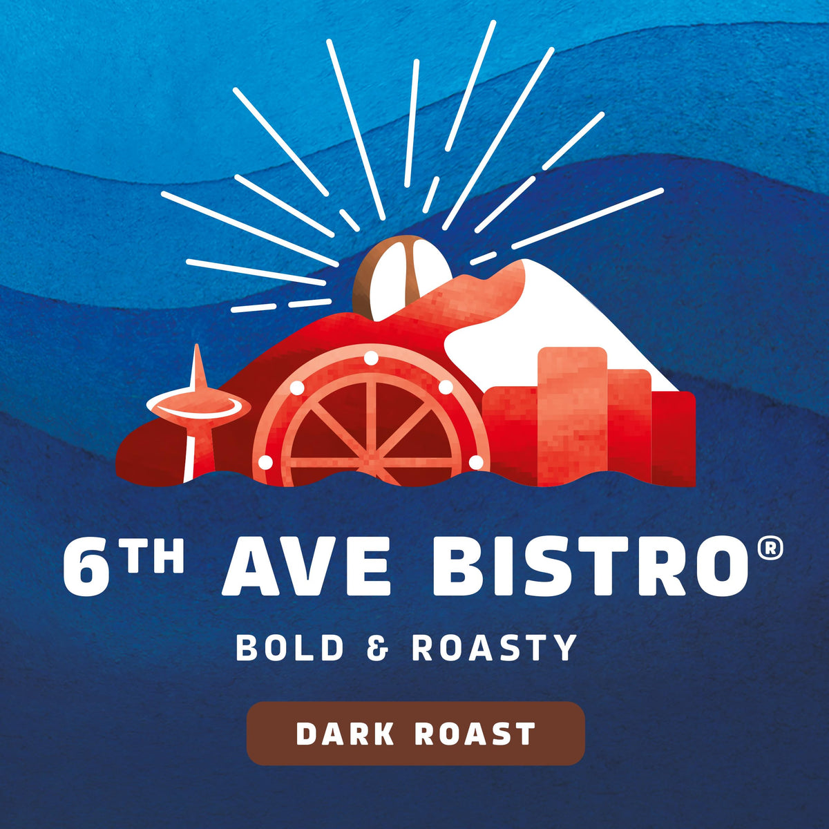 Seattle's Best Coffee 6th Ave Bistro ground coffee for drip brew, consistent smoothness.