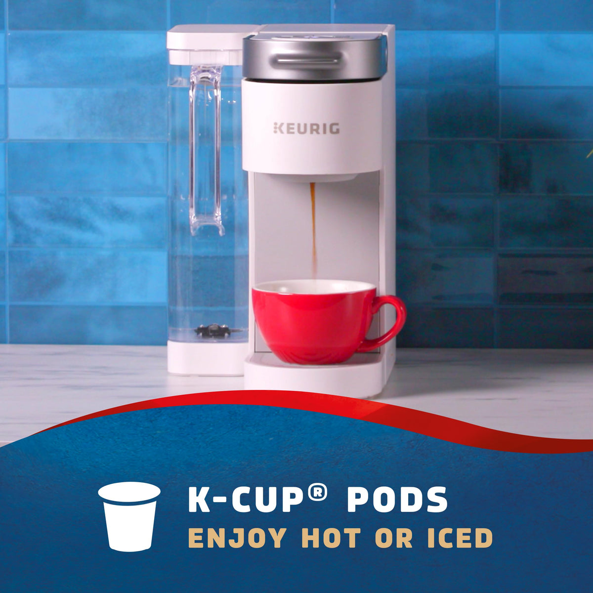 100% Arabica beans in pods ensure consistent, rich taste.