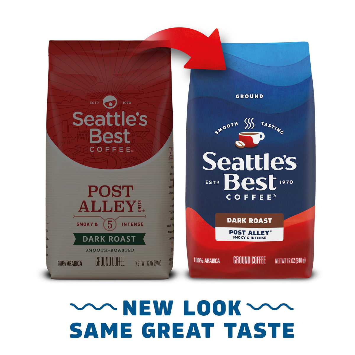 Seattle's Best Coffee Post Alley arabica beans, ideal for smooth, cafe-quality mornings.