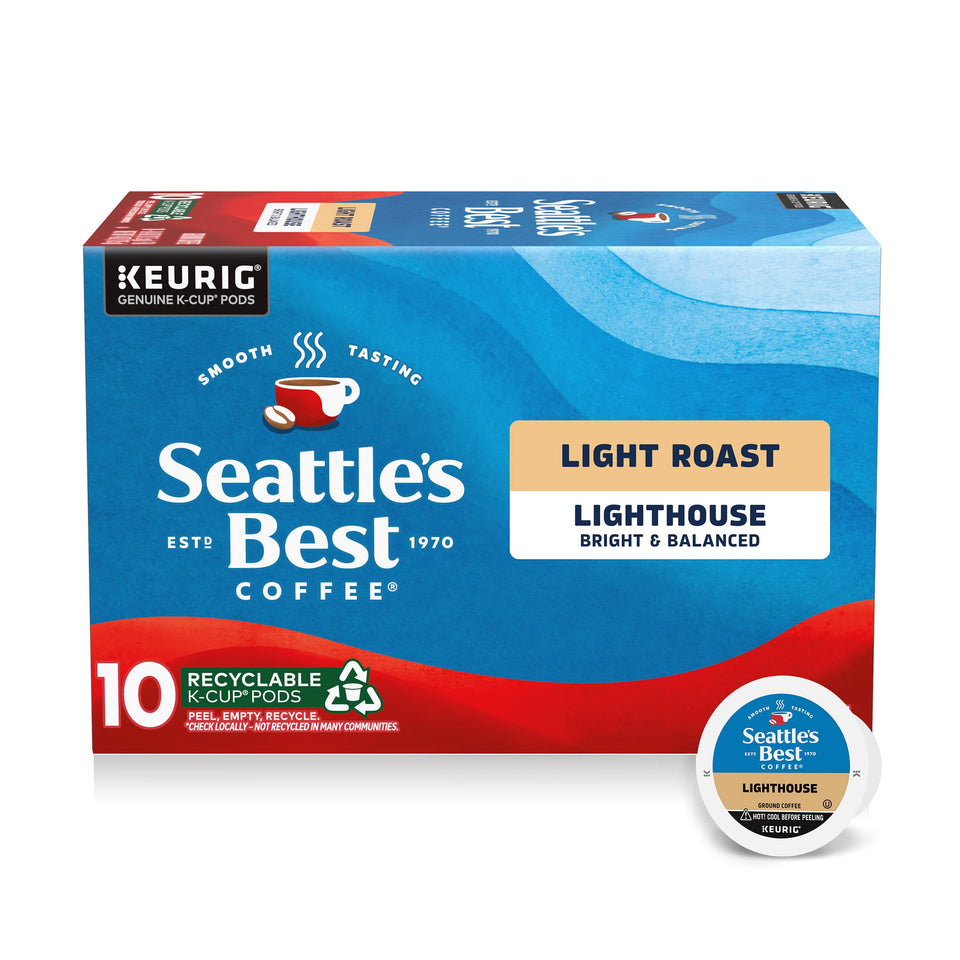 Seattle's Best Lighthouse Blend K-Cup pack ready for quick brewing.