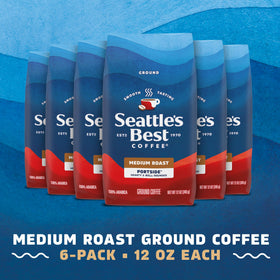 Seattle's Best Portside packaging update showing new look with same smooth taste
