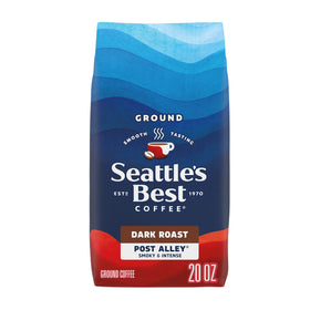 Seattle's Best Post Alley dark roast bag ready to brew for a smooth morning.