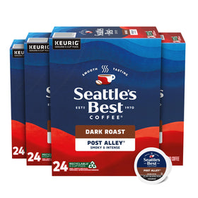 Seattle's Best Coffee Post Alley K-Cups four-box set for quick, smooth mornings.