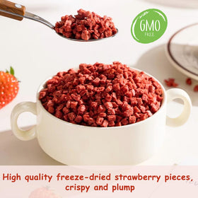 SEAYOFA crispy strawberry snack ready for yogurt or cereal toppings.