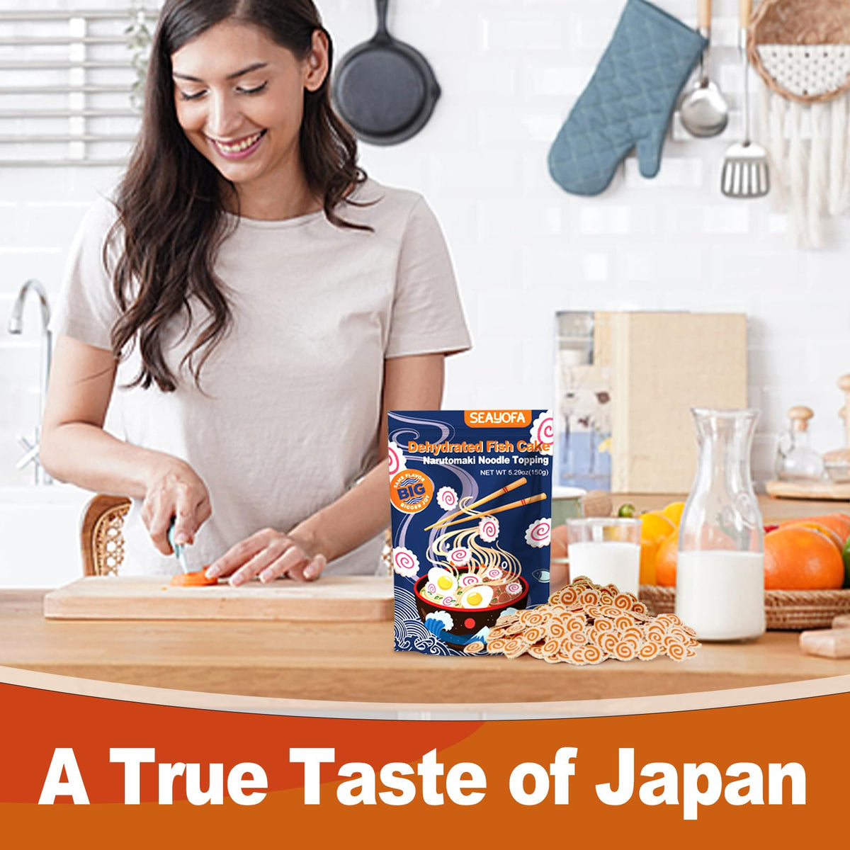 SEAYOFA Narutomaki decorative slices elevate bowls for bento, miso, or seafood noodles.