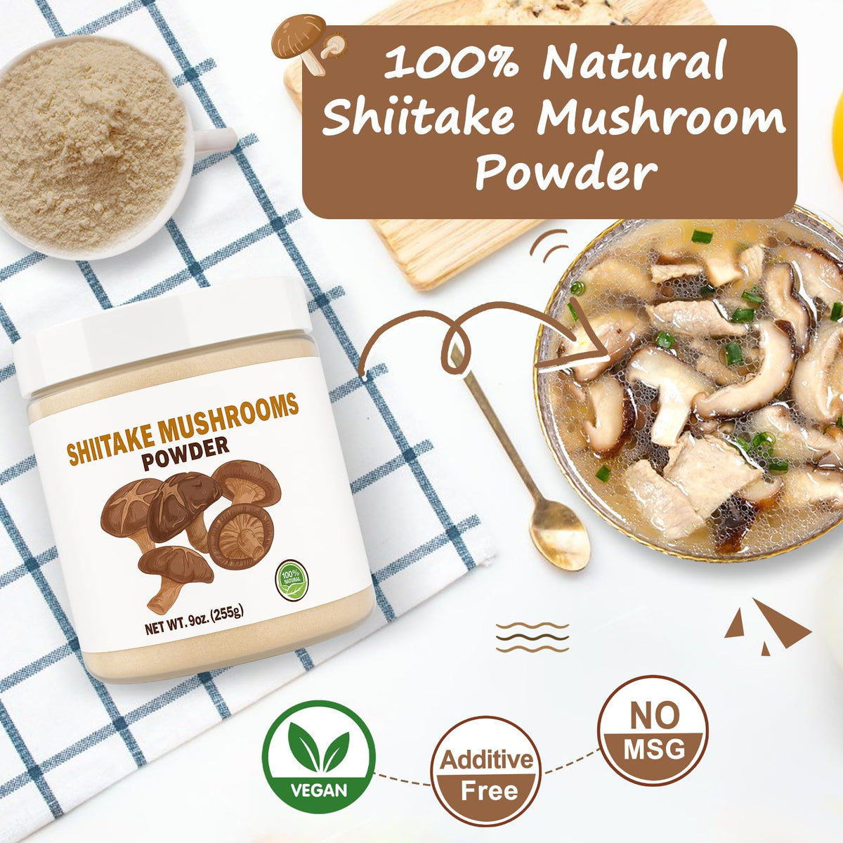 SEAYOFA shiitake powder freshness seal keeps aroma sealed during storage